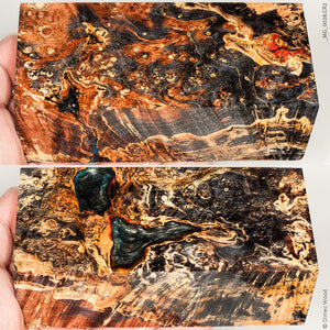 Stabilized wood box elder burl block