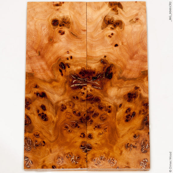 Stabilized wood oak burl panels