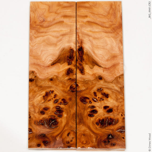 Stabilized wood oak burl panels