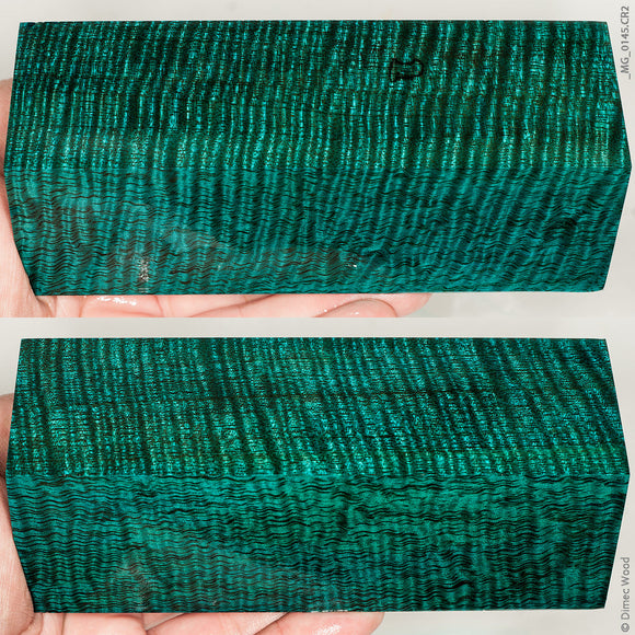 Stabilized curly mango wood block