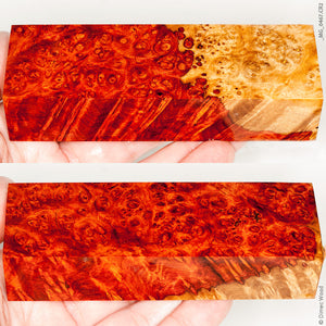 Stabilized wood red amboyna burl block