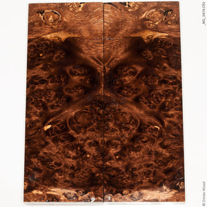 Stabilized golden amboyna burl wood panels