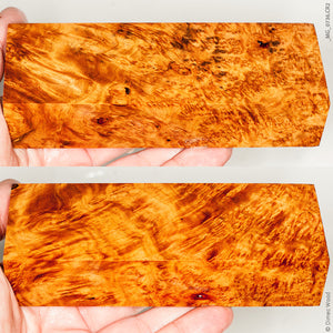 Stabilized wood golden amboyna burl block