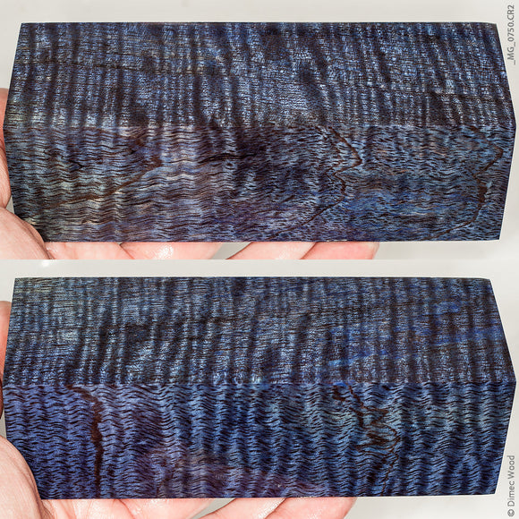 Stabilized curly mango wood block