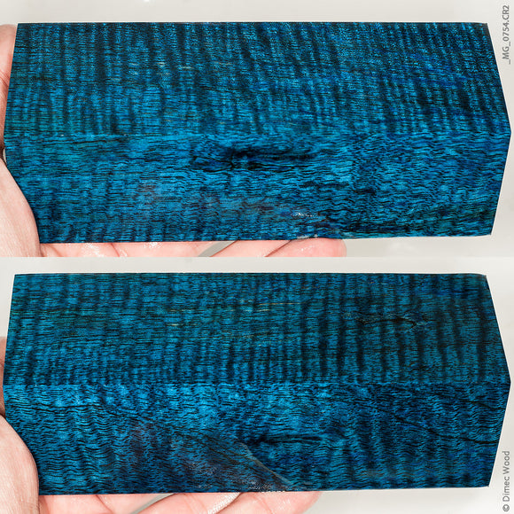 Stabilized curly mango wood block