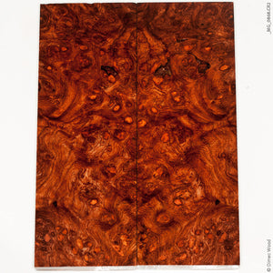 Stabilized afzelia burl wood panels