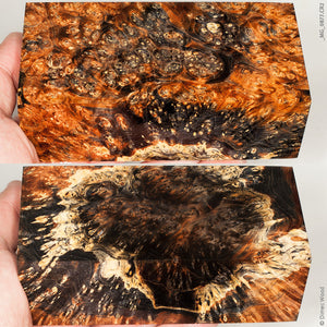 Stabilized wood box elder burl block