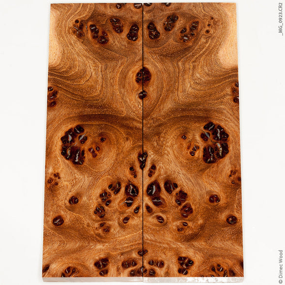 Stabilized wood oak burl panels