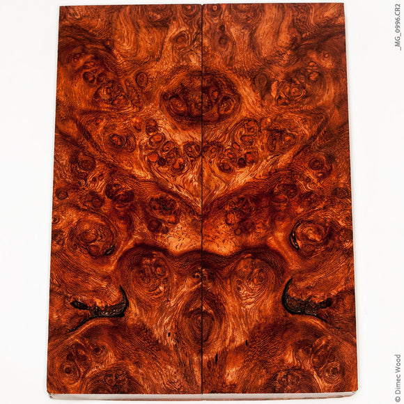 Stabilized afzelia burl wood panels