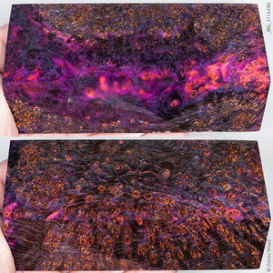 Stabilized wood black ash burl block