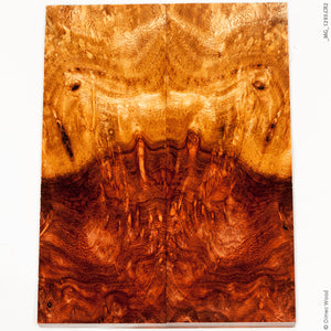 Stabilized afzelia burl wood panels