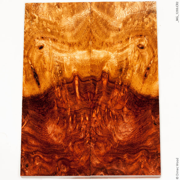 Stabilized afzelia burl wood panels