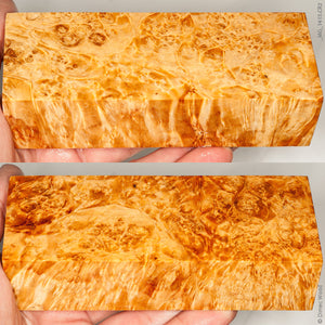 Stabilized wood natural box elder burl block