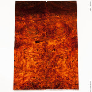 Stabilized red amboyna burl wood panels