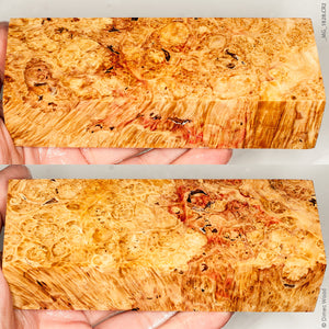 Stabilized natural wood box elder burl block