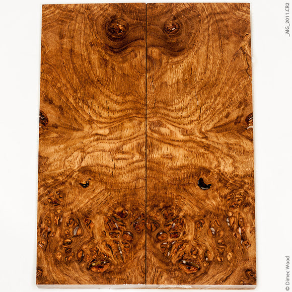 Stabilized wood oak burl panels