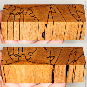 Stabilized spalted hackberry wood block