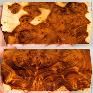 Stabilized wood wild olive burl block