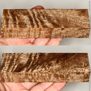 Stabilized curly mango wood block