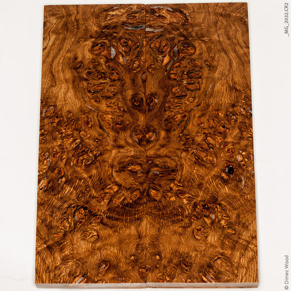 Stabilized wood oak burl panels