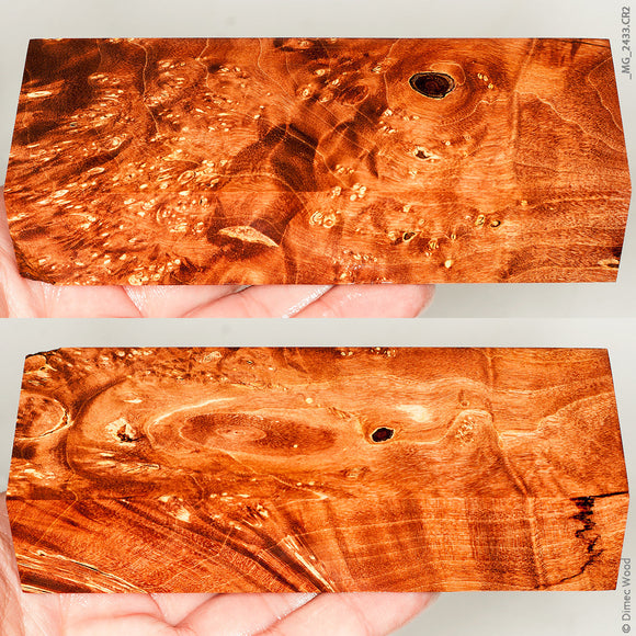 Stabilized wood box elder burl block