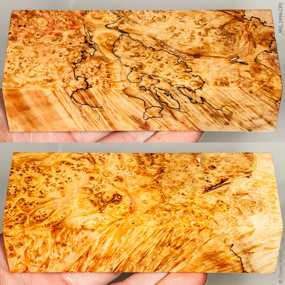 Stabilized spalted wood box elder burl block