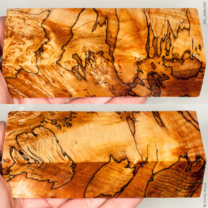 Stabilized spalted wood box elder burl block