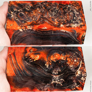 Stabilized wood box elder burl block