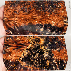 Stabilized wood box elder burl block