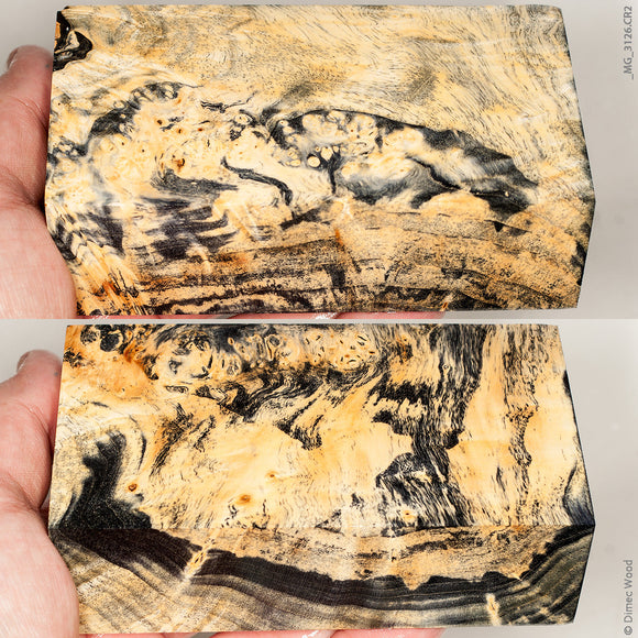 Stabilized wood box elder burl block