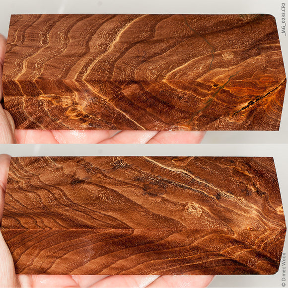 Stabilized wood white ash burl block