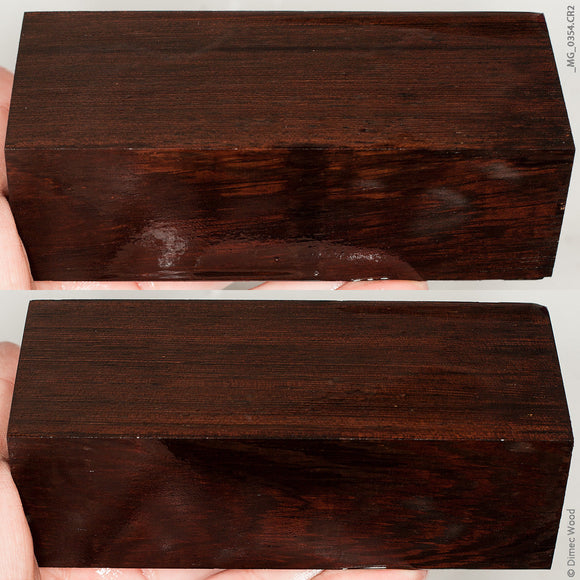 Stabilized wenge wood block