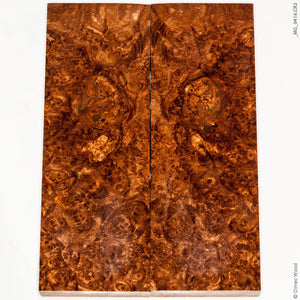 Stabilized wood black ash burl panels