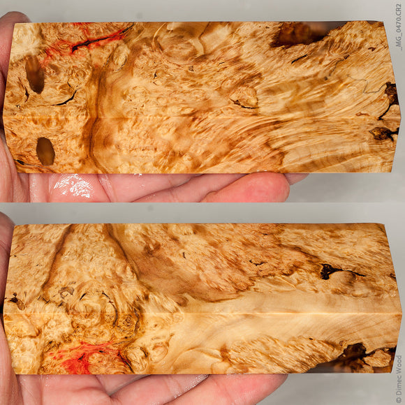 Stabilized wood box elder burl block