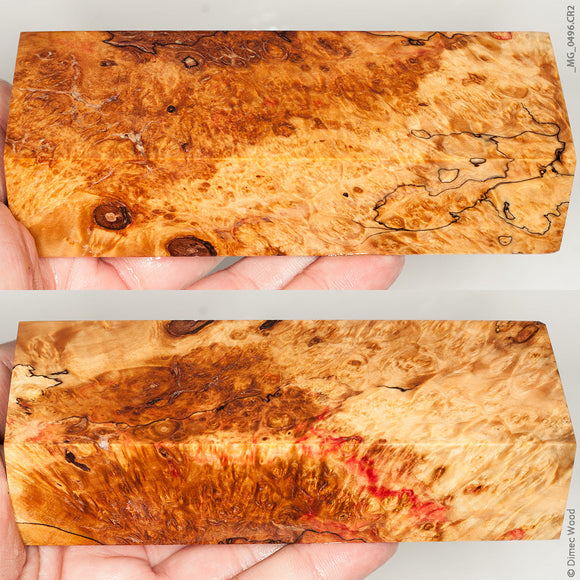 Stabilized wood box elder burl block