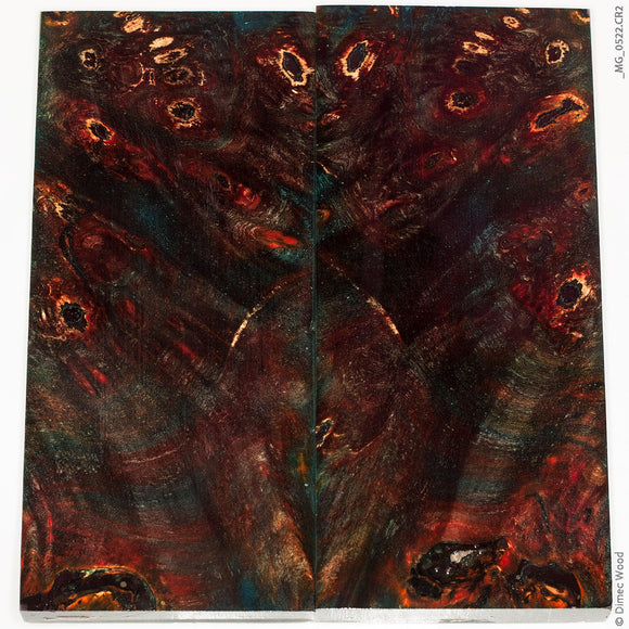 Stabilized wood buckeye burl panels