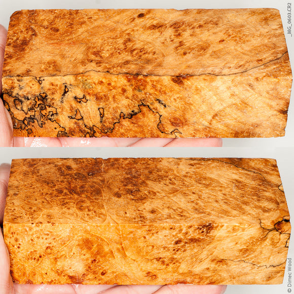 Stabilized natural wood box elder burl block