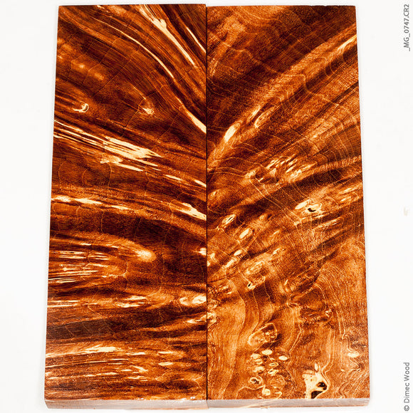 Stabilized wood box elder burl panels