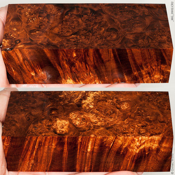 Stabilized wood box elder burl block