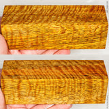 Stabilized curly mango wood block