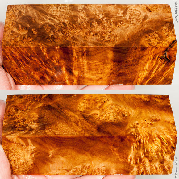 Stabilized wood box elder burl block