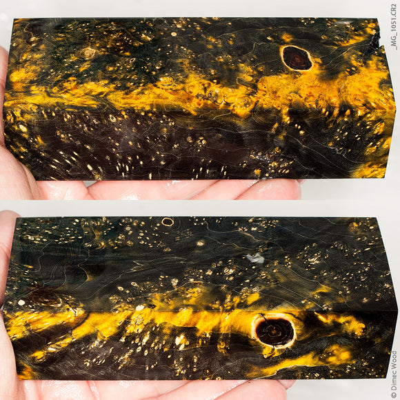 Stabilized wood box elder burl block