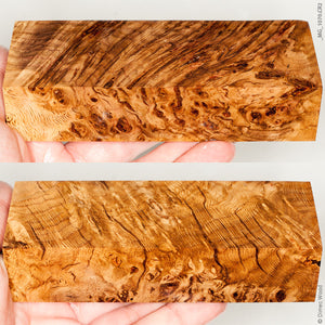 Stabilized natural wood oak burl block