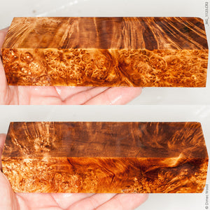 Stabilized wood box elder burl block