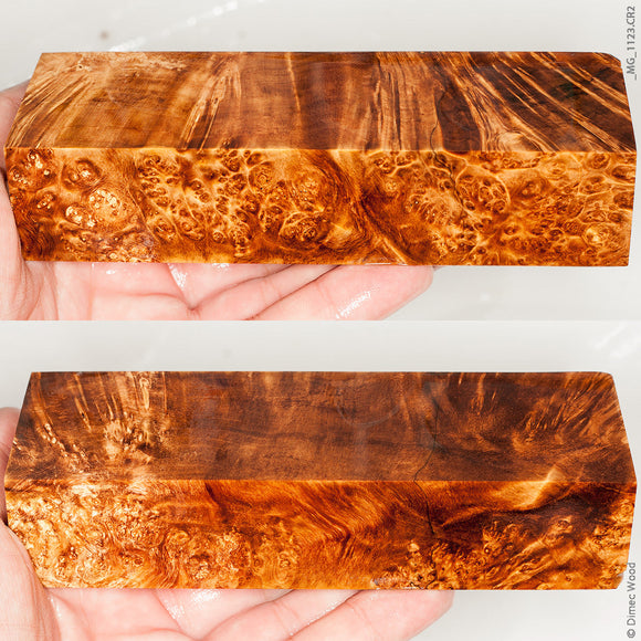 Stabilized wood box elder burl block