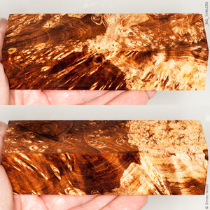 Stabilized wood box elder burl block