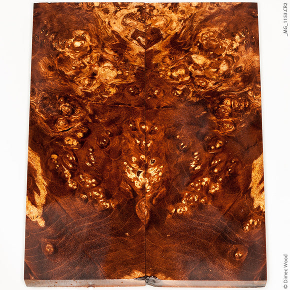 Stabilized wood box elder burl panels