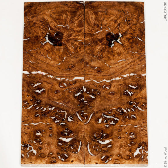 Stabilized wood oak burl panels