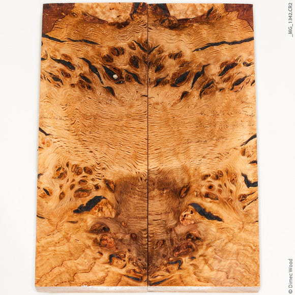 Stabilized wood oak burl panels