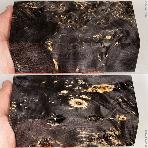 Stabilized wood box elder burl block